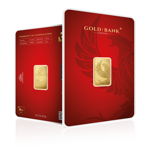 2.5g Gold Bank Phoenix Edition 2.0 Gold Bar (999.9)